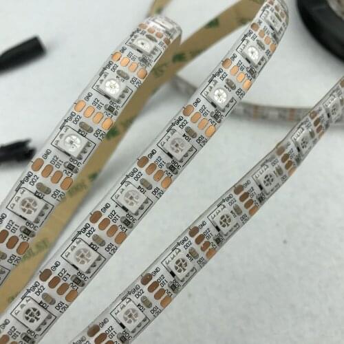 GS8208(similar to WS2813)DC12V addressable RGB 5050 LED strip;60leds/m;5m;BLACK PCB;waterproof in silicon coating;IP65