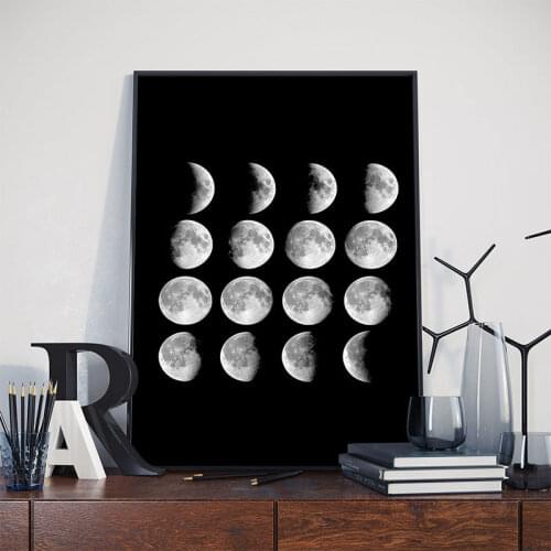 Fashion Space Planet Landscape Canvas Painting Posters Prints Moon Wall Art Pictures for Living Room Astronomy Office Decoration