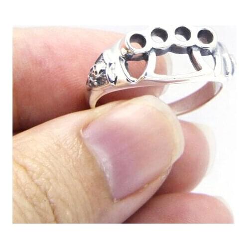 Real 925 Silver Boxing Ring Top Quality Fashion Ladies Gloves Boxing Ring