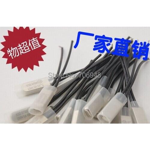 N/C normally closed Temperature Sensor Switch Thermostat Controller 250v/5a 20*8*4mm 100 celsius degree