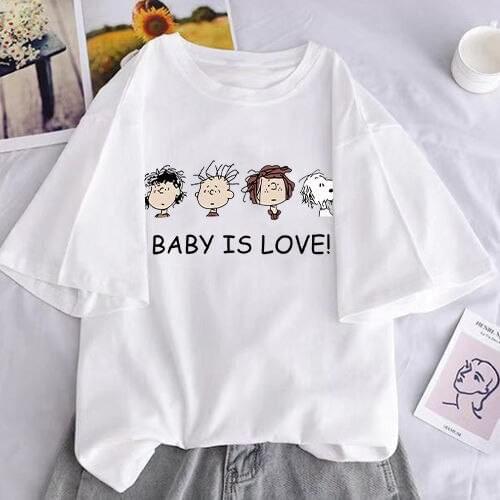 Cotton 2020 Summer New Girls Korean Loose Short Sleeve T-Shirt Top