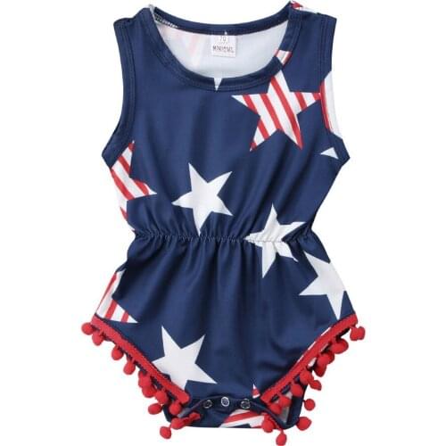 NEW 2020 Infant Newborn Kids Baby Girls Boys Jumpsuit Sleeveless Print Tassel Playsuit Bodysuit Outfits
