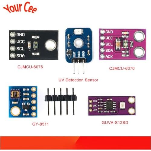 UV Detection Sensor Module VEML6075 VEML6070 UVA UVB S12SD GY-8511 ML8511 Ultraviolet Ray Module Light Sensor For Arduino