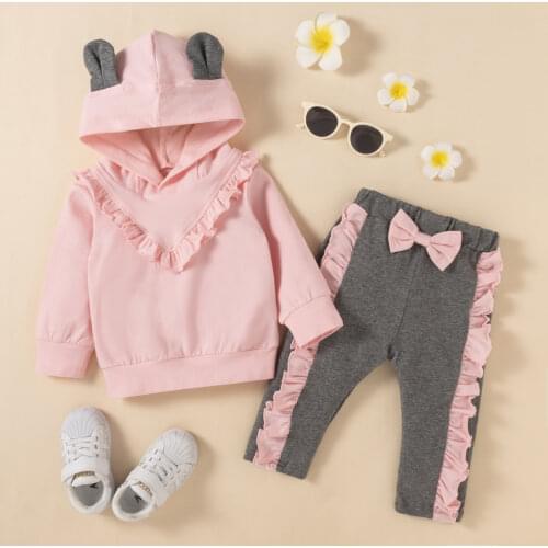 Spring Baby Girls Clothes Hoodies Pants 2Pcs/set Autumn Newborn Children Outfit Infant Kids Casual Clothing Boys Tracksuits