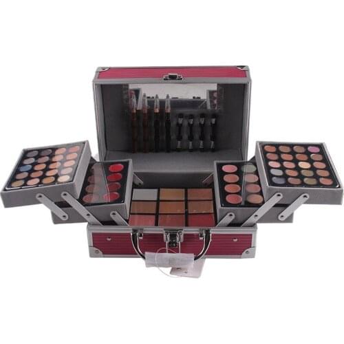 Professional Makeup Set Piano Aluminum Box With Eyeshadow Blush Contour Powder Palette For Makeup Artist Gift Kit TSLM1