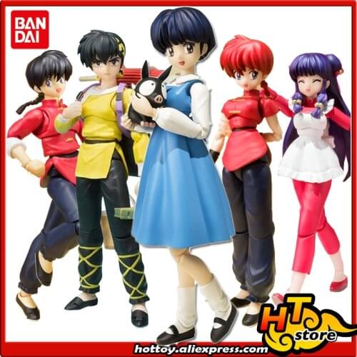 SALE0a 100% Original BANDAI S.H.Figuarts (SHF) Action Figure - Ranma Saotome Shampoo Tendou Akane Hibiki Ryoga From "Ranma 1/2"