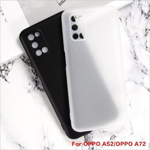 For OPPO A92 Silicon Cover Soft TPU Matte Black Phone Protector Shell For OPPO A92 A52 A72 Capa Coque Back Cover Case