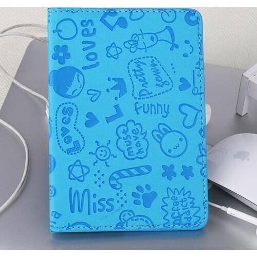 TRASSORY Cute Leather Russian Passport Holder Case Cartoon Russia Women Simple Passport Cover for Travel