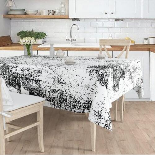Tablecloth Living Room Kitchen White Black old ethnic patterned micro fabric cover runner pattern Free Shipping