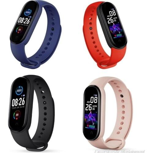 M5 Smart Watch Men Women Heart Rate Monitor Blood Pressure Fitness Tracker Smartwatch Band 5 Sport Watch J22 21 Dropshipping