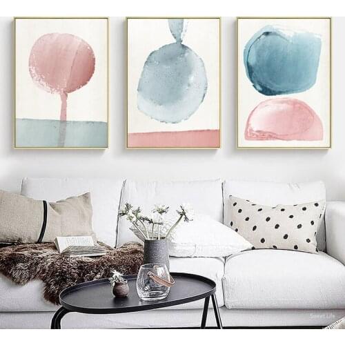 Modern Abstract Paintings On The Wall Wall Art Pastel Posters And Prints Minimalist Canvas Painting Decor Pictures Art Decor