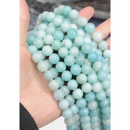 STENYA 6mm Blue Amazonite bead Tridacna Gem natural stone spacers beads necklace earrings bracelet jewelry findings wholesale