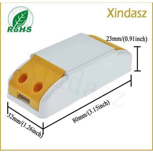 Waterproof Plastic box for electronics led device LED drivers junction box 80*32*23mm