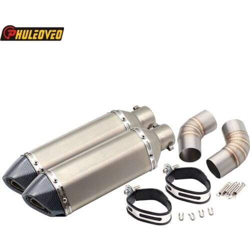 Motorcycle Exhaust Muffler System Dual Pipe Link Pipe for Ducati 696 08-14 for Ducati 796/795 10-14 Escape Moto Left Right Side