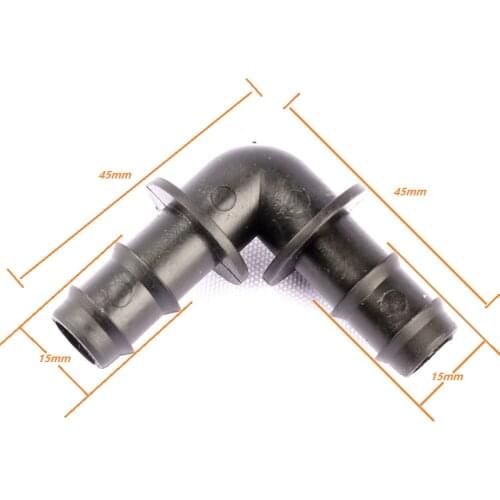 10pcs 90 Degree Elbow 16mm Soft Pipe Connectors Black Plastic Easy Installation Greenhouse Drip Irrigation Water Pipe Fittings