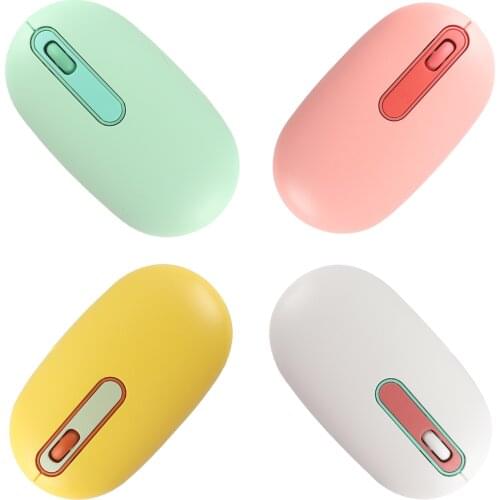 2.4G Wireless Mouse Candy Color Rechargeable Mute Mause With USB Receiver Ultra Thin Mini Computer Mice for Laptop Desktop