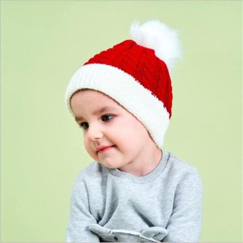 2020 New Baby Knitted Hat Beanies Thick Warm Hat Fashion Winter kids Children Cap For Christmas