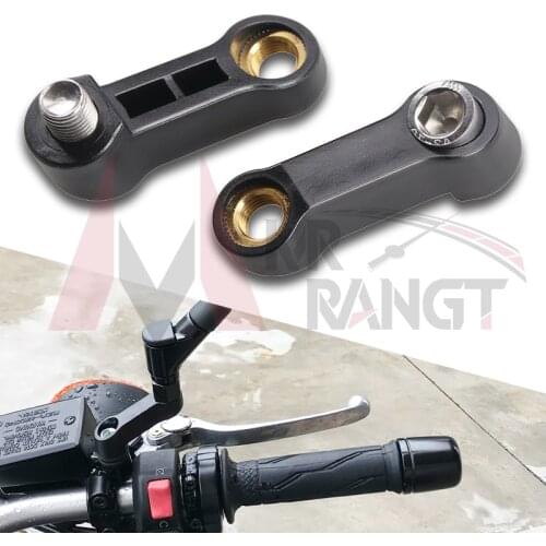 2pcs Motorcycle Mirror Riser 10mm Universal Motorbike Side Mirror Adapter Motor Mirror Extender Extension Adaptor M10