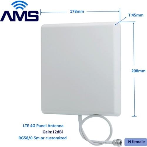 AMS Long range mimo flat panel indoor antenna 2x2 mimo wireless router GSM lte wifi 4g antenna Mobile Antenna SMA/N Male Connect