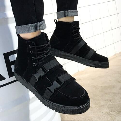 Boots Men Winter Shoes plush warm Men snow Boots Casual suede Leather Ankle Boots Male Leather Footwear chaussures