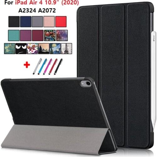Case For iPad Air 4 10.9 inch 2020 PU Leather Stand Cover Funda For iPad Air 4 Air 4 10 9 Tablet Cover Cases Awake Sleep Case