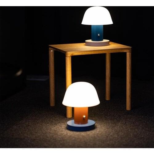 Denmark Simple Mushroom Table Lamp Touch Switch Charging Light for Living Room Study Bedroom Bedside Decoration Led Desk Lamps