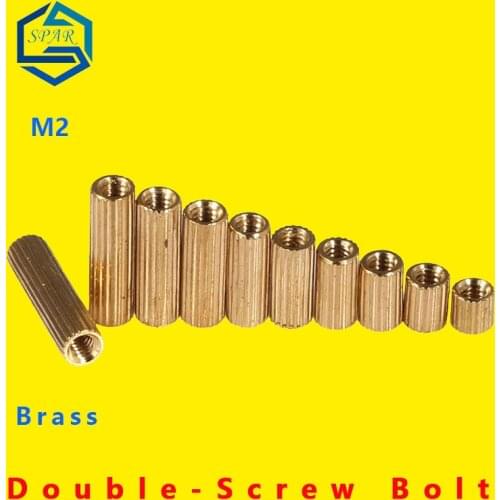 Double Pass Copper Column Round Shape Security Monitor Brass Copper Column Camera Screw Knurled Stud Bolt Hollow Copper Column