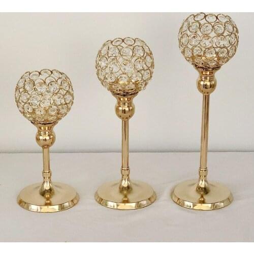 Crystal Hollow Candle Holder Metal Candlestick Festival Home Wedding Party Decoration Candle Accessory Desktop Candlesticks