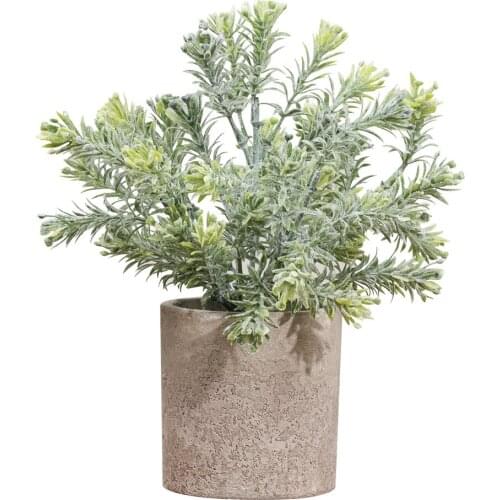 Small Size Artificial Plant Potted Green Fake Grass With A Paper Flower Pot Mini Desk Decoration