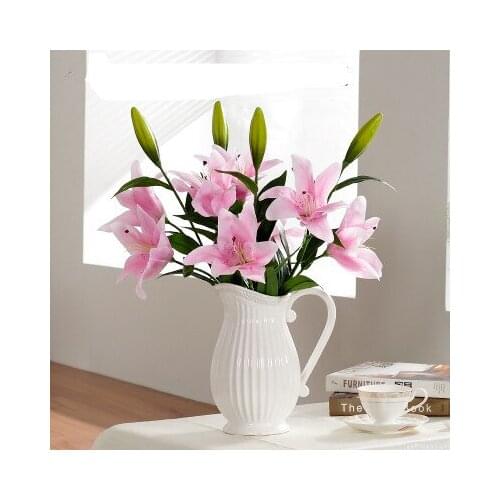 Artificial Flowers Pu lily flowers floral simulation plastic flower decoration room