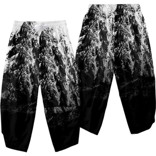 Summer National Tide Hip-hop Casual Pants Nine-point Pants Trend Loose Casual Pants Digital Printing Trend Loose Casual Pants