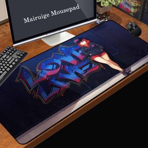 Mairuige Natural Rubber Game Mouse Pad Anime Girl Graffiti Street Art Pattern Office Computer Laptop Keyboard Mat
