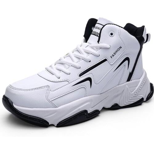 Men Running Shoes Fashion Breathable High-top Outdoor Male Sports Shoes Lightweight Sneakers Men Comfortable Athletic Footwear