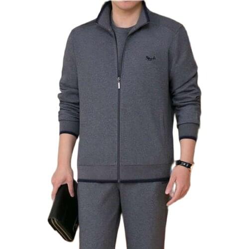 2021 Autumn Spring Men Sportswear Tracksuit Two Piece Set New Casual Zipper Jacket and Pant Survetement Homme Plus Size 5XL