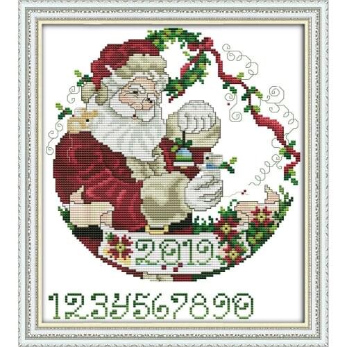 Santa Claus 3cross stitch kit aida 14ct 11ct count print canvas stitches embroidery DIY handmade