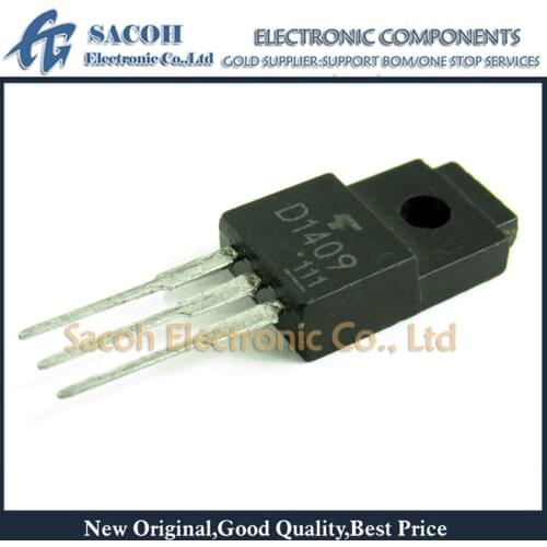 Free Shipping 10Pcs 2SD1409 D1409 or 2SD1409A D1409A TO-220F 6A 400V Silicon NPN Power Transistors