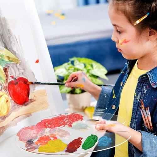 1/2Pcs Watercolor Paint Palette Tray Mixing for Art School Supplies Oil Painting Watercolor Plastic Clear Oval Paint Palette