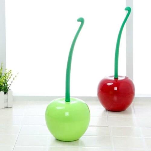 Toilet Brush And Holder Creative Cherry Shape Wc Toilet Brush Cleaning Brush For Bathroom Lavatory Long Handle Toilet Bowl Brush
