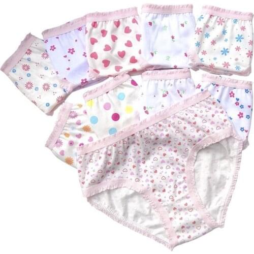10Pc/lot Cotton Baby Girls Briefs Panties for Girls Kids Briefs Shorts Girls Underwear Children Underpants Clothes 2-12years
