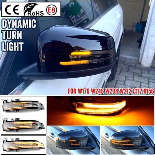 Dynamic Turn Signal Rearview Mirror Indicator Blinker Light For Mercedes Benz A B C E S CLA GLA CLS W176 W246 W204 W212 X156