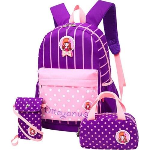 High Capacity Backpack 3pcs/set School Bags For Teenagers Girls Backpacks Printing Cute School Bag mochila feminina
