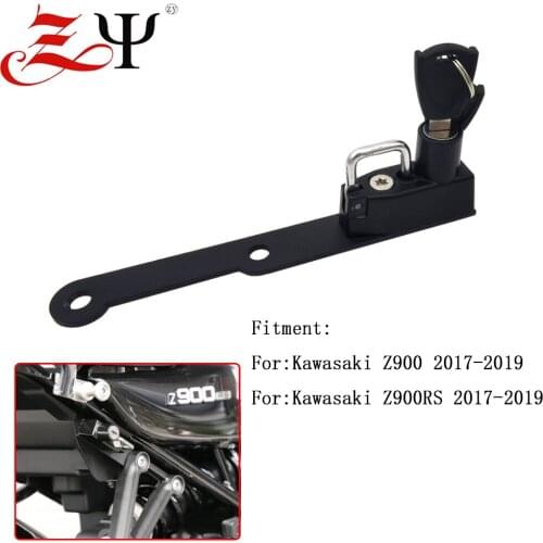 For KAWASAKI Z900 Z900RS Z 900 RS CAFE 2017 2018 2019 Motorcycle Helmet Locks install on Rear Passenger Footrest Bracket