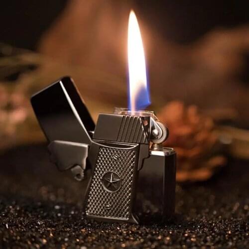 New Original Zorro Metal Kerosene Oil Cigar Lighter Windproof Portable Fuel Kerosene Cigarette Lighters Travel Smoking Men Gift