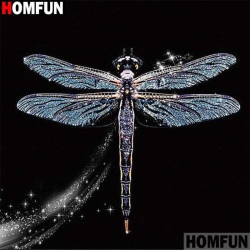 HOMFUN Full Square/Round Drill 5D DIY Diamond Painting "Dragonfly insect" 3D Embroidery Cross Stitch 5D Decor Gift A30058
