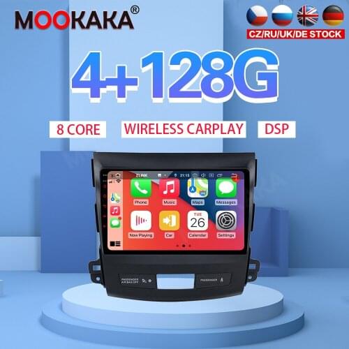 7" Android 10 PX6 4G 128GB Car Player For Mitsubishi Outlander 2007-2009 2010-2012 Car GPS Navi CarPlay Head Unit DSP Stereo