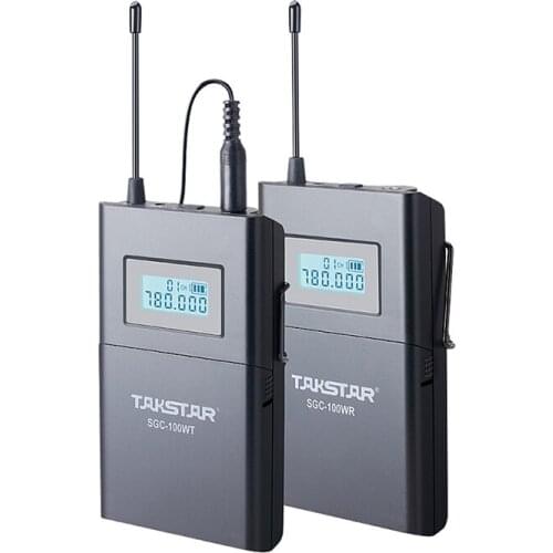 Takstar SGC-100W Wireless Lavalier Microphone System For Canon Nikon DSLR Camera Camcorders Use For Shooting Video Interview