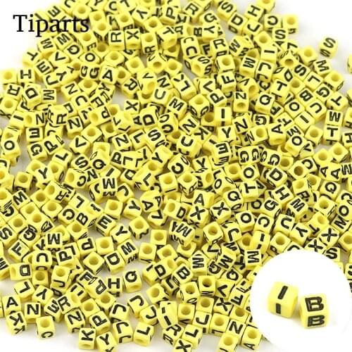 Mixed Letter Acrylic Beads Round Flat Alphabet Digital Cube Loose Spacer Beads For Jewelry Making Handmade Diy Bracelet Necklace
