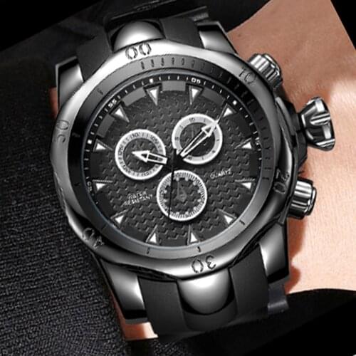 New Hot Sale Quartz Mens Watches 51mm Big Dial Business Luxury Watch Waterproof Three Crowns Chronograph Clock Relógio masculino