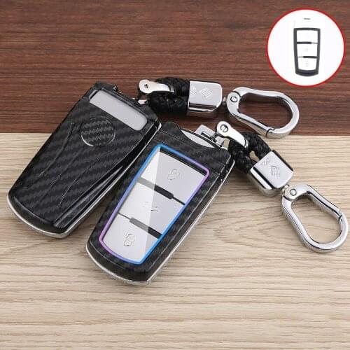 For VW Volkswagen CC Passat B6 B7 Passat 3C CC Maogotan R3 B5 Car Styling Accessories ABS Carbon Fiber Car Remote Key Case Cover