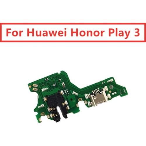 For Huawei Honor Play 3 USB Charger Port Dock Connector PCB Board Ribbon Flex Cable Charging Port Component Replacement Spare P